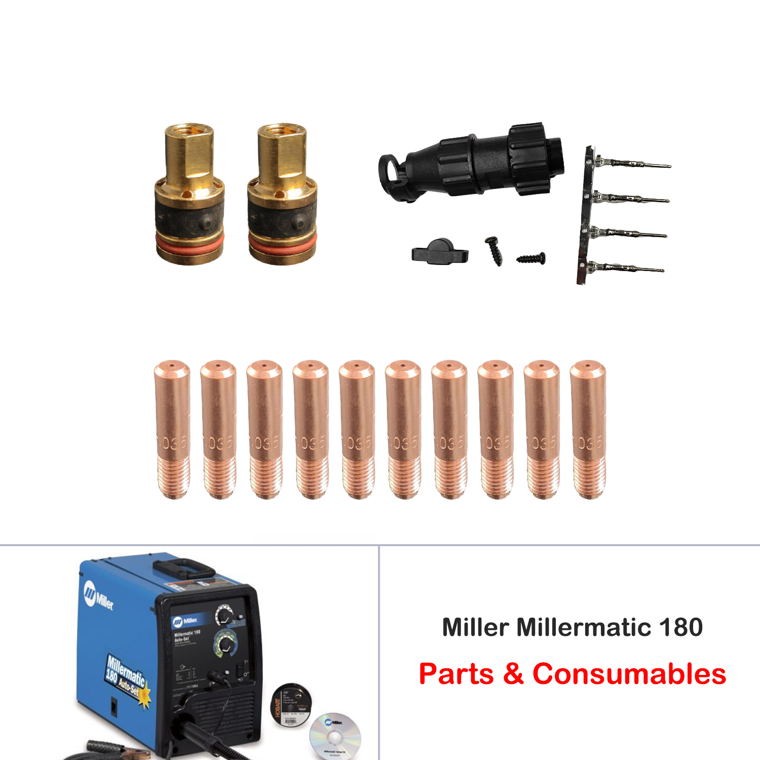 14 pcs Consumable Parts Kit .030 for MIG Gun fit Miller Millermatic 135 14 pcs Consumable Parts Kit .030 for MIG Gun fit Miller Millermatic 135