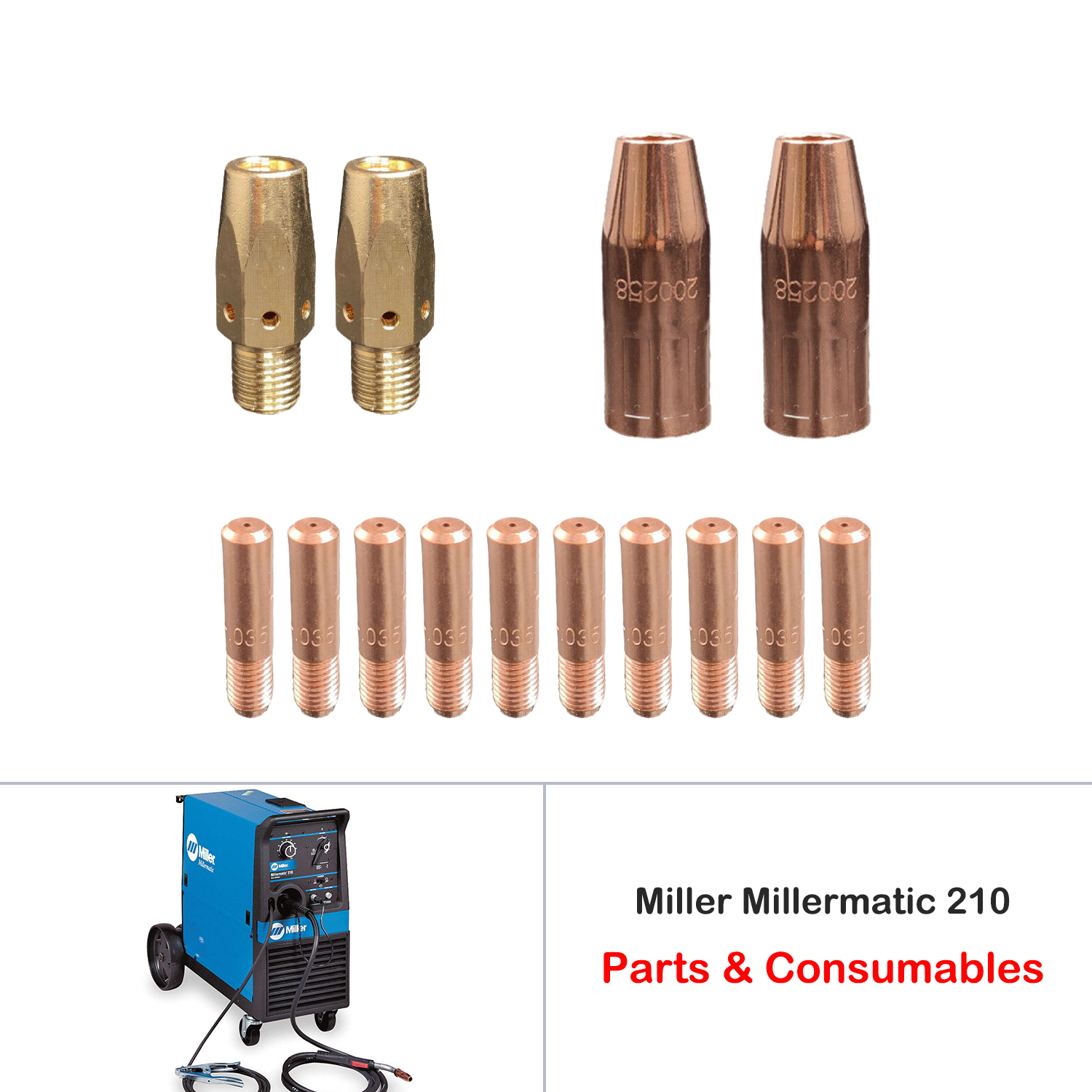Miller Millermatic 210 MIG Welder Consumables and Parts Smart Weld
