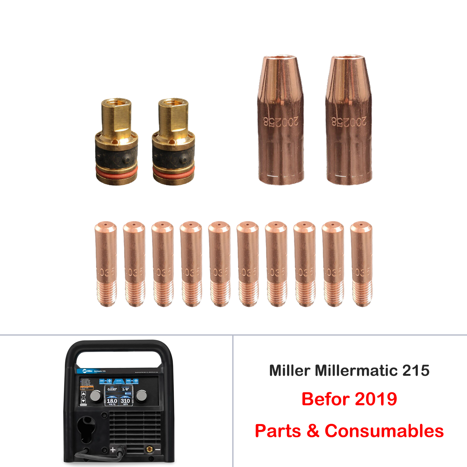 Miller Multimatic 215 (Before 1999) 3-IN-1 Welder Consumables and Part ...