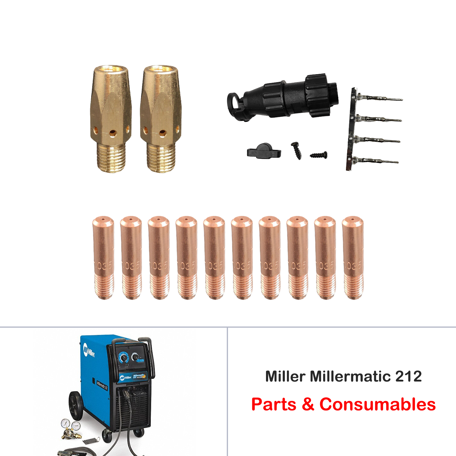 Miller Millermatic 212 MIG Welder Consumables and Parts Smart Weld