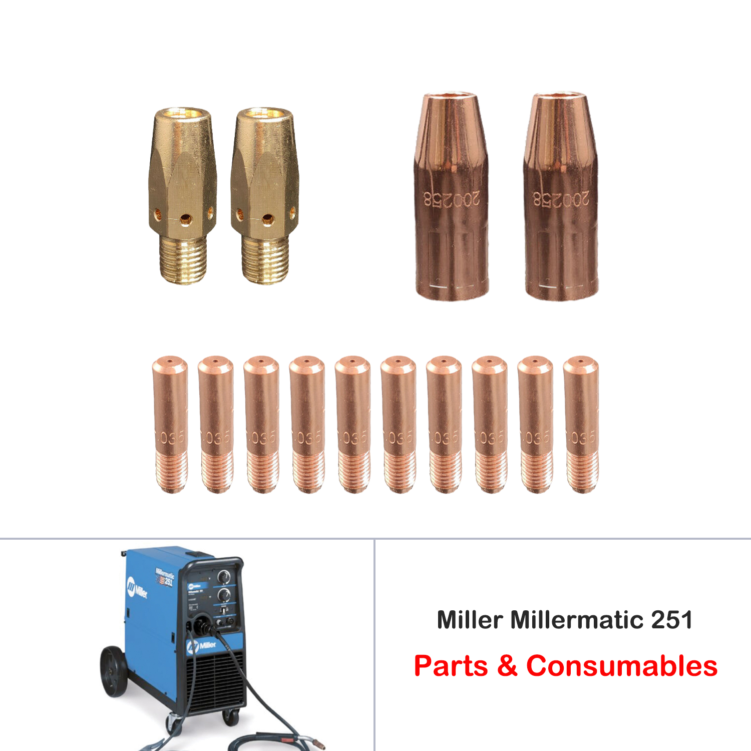 Miller Millermatic 251 MIG Welder Consumables and Parts Smart Weld